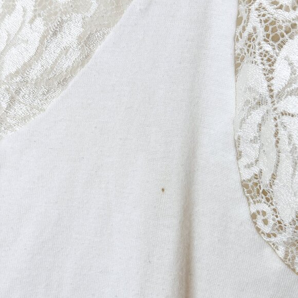 Bravo Cotton White Bodysuit / Leotard with Lace Accents, Size 4 - Picture 6 of 9